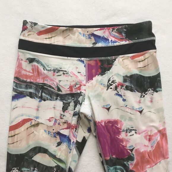 Lululemon Women Run Inspire Crop II Pant Pigment Wave Multi Black Luxtreme 6 - Picture 3 of 8